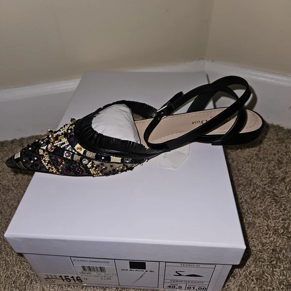 Dior Black Beaded Women's Shoes - Picture 2 of 6